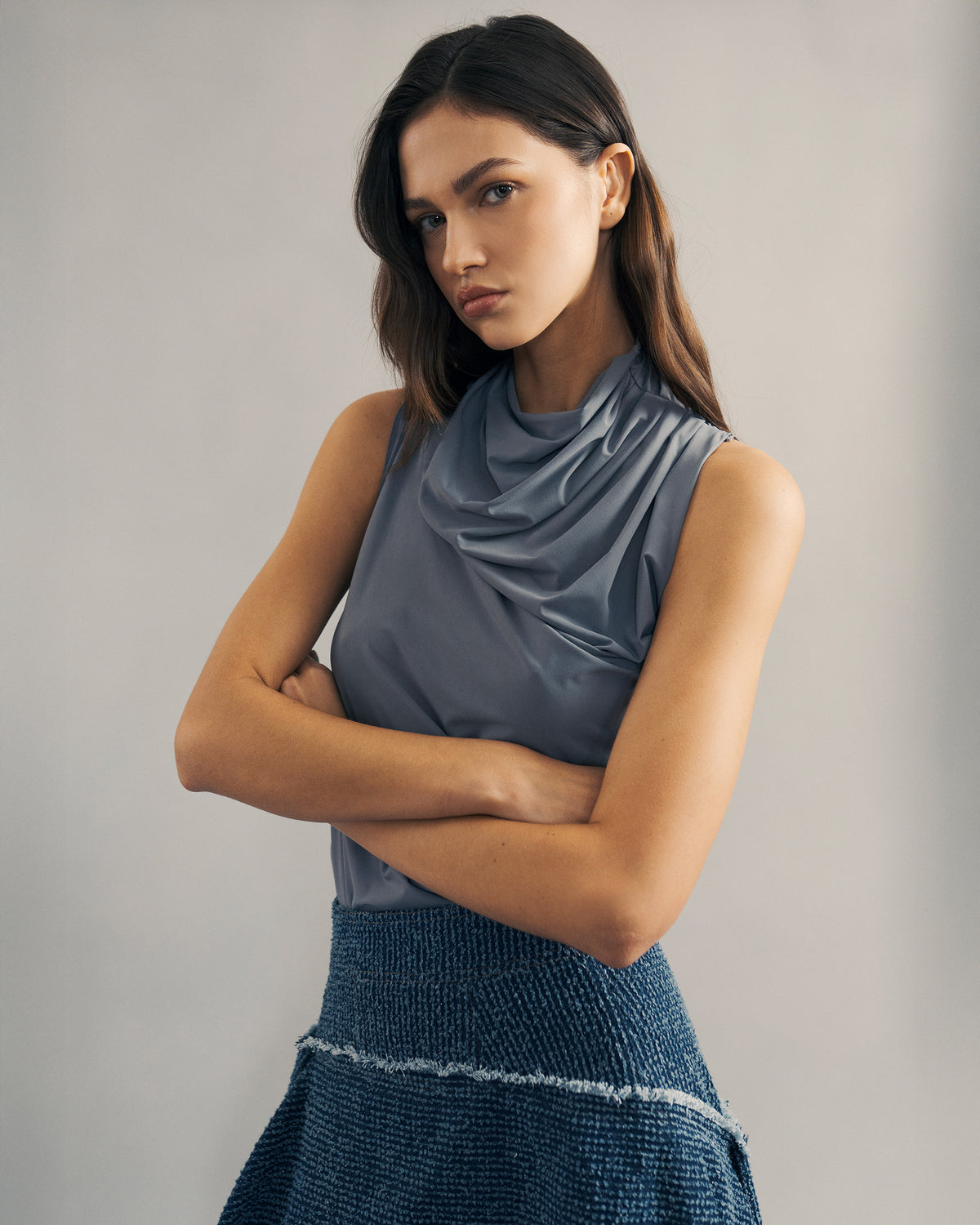Top Elisa Gris
