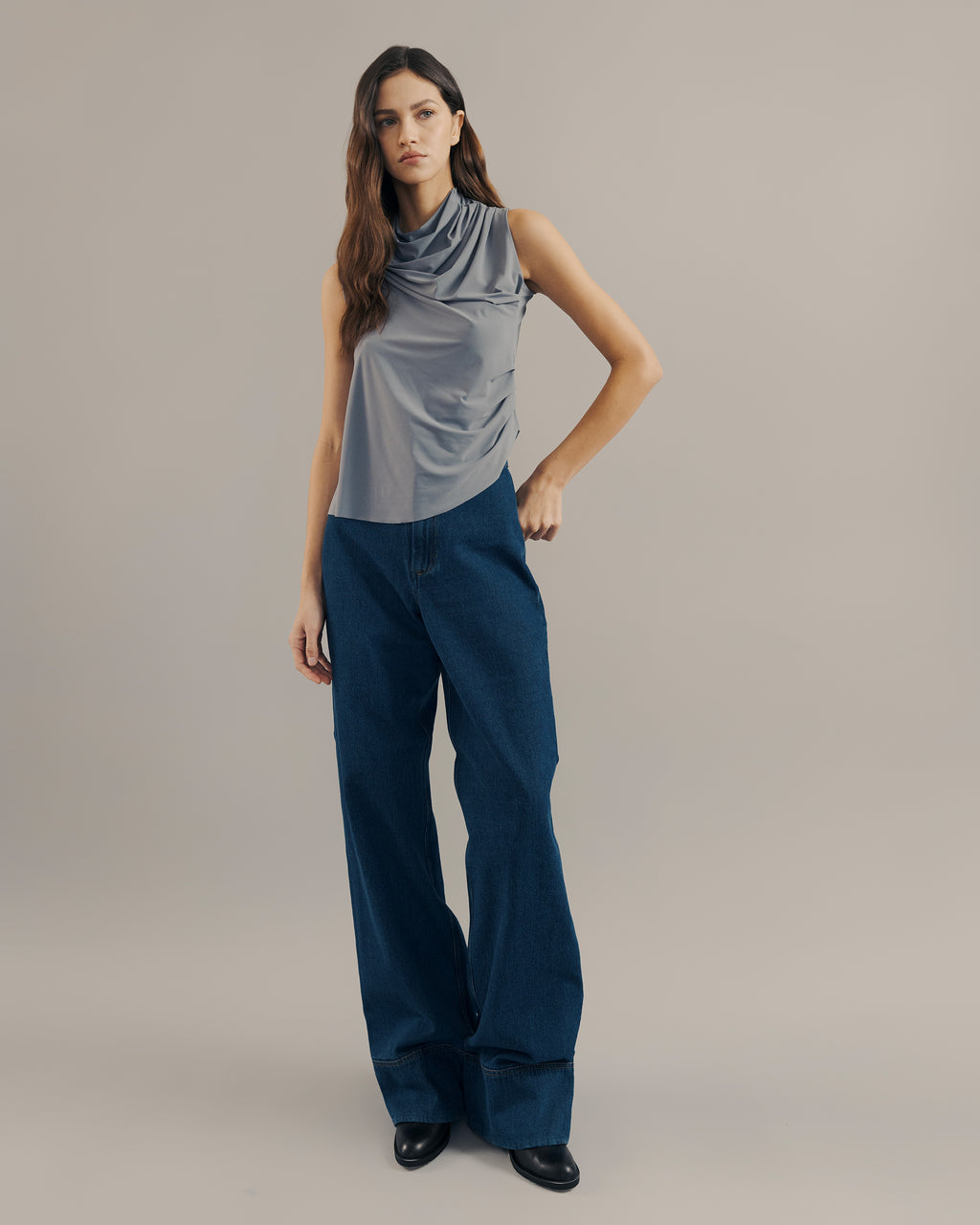 Top Elisa Gris